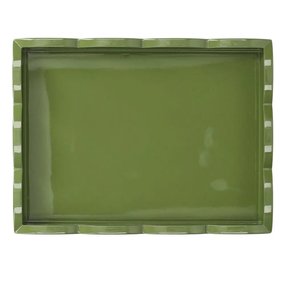 Addison Ross - Dienblad Scalloped - Eau de Nill/Khaki - 28x20 cm