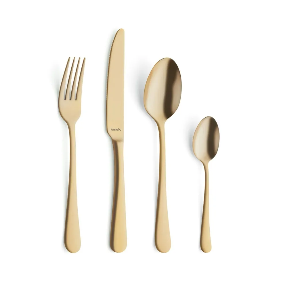Amefa - Austin 24-delige Bestekset 6 Personen - Mat Goud