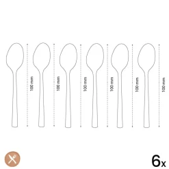 Amefa - Felicity 6 Koffielepels - Zwart