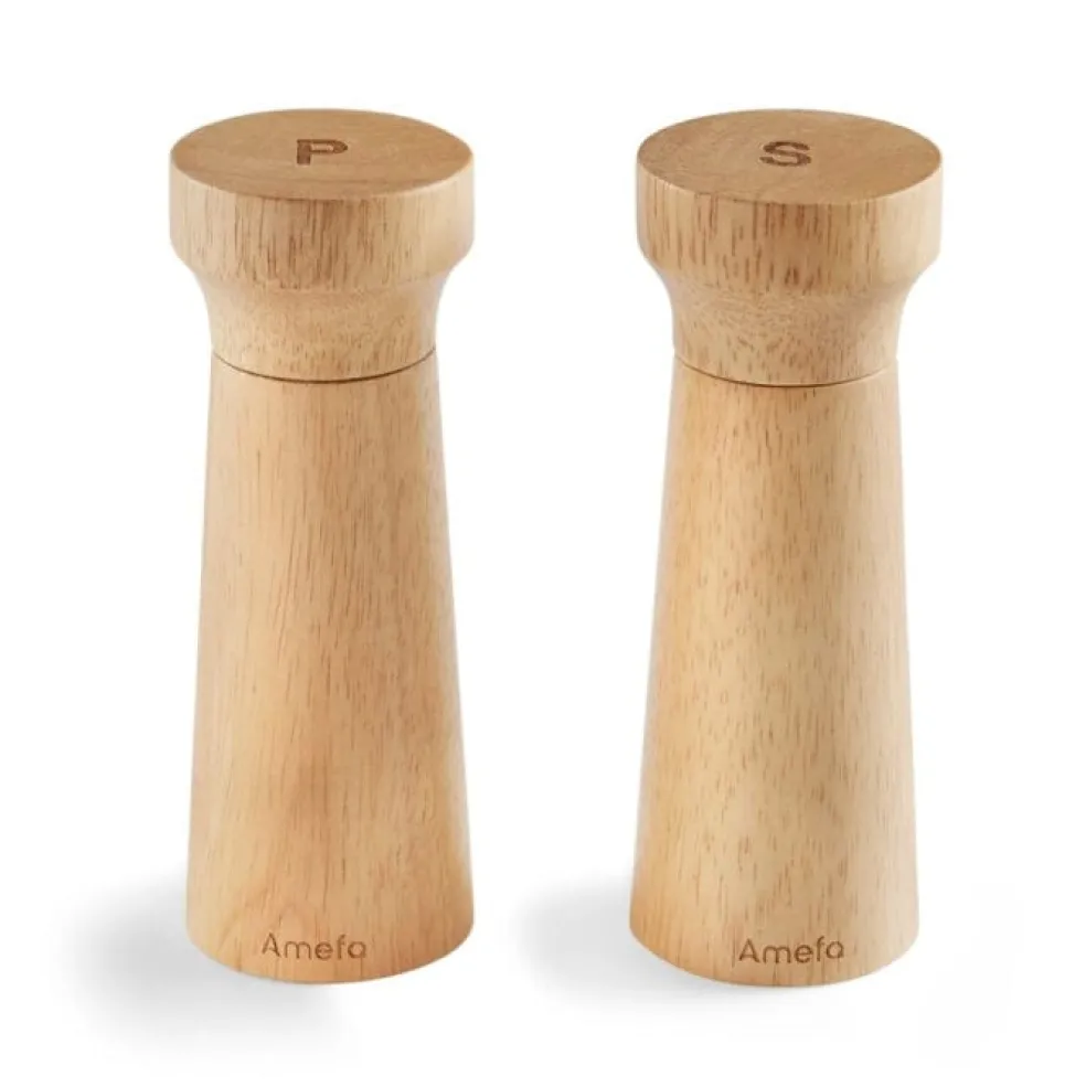 Amefa - Modern Peper- en Zoutmolenset 15 cm - Hout