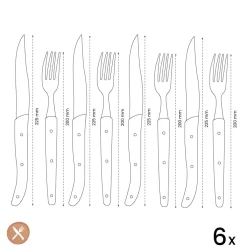 Amefa - Royal Steak 8-delige Steakmessenset - Zwart