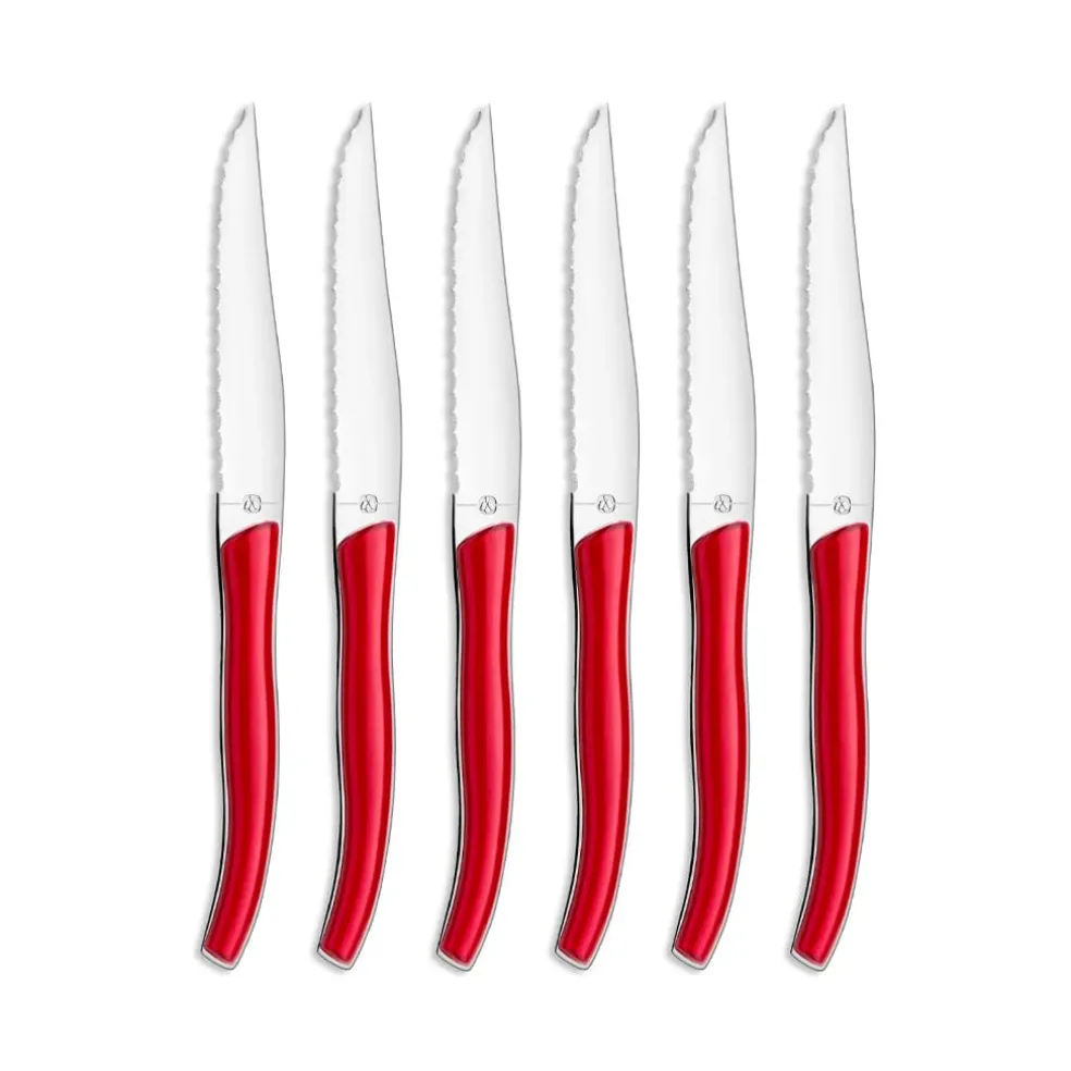 Amefa - Sky Lag 6 Steakmessen - Rood