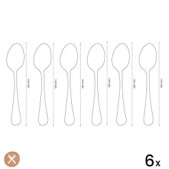 Amefa - Ventura 6 Koffielepels - Mat Zilver