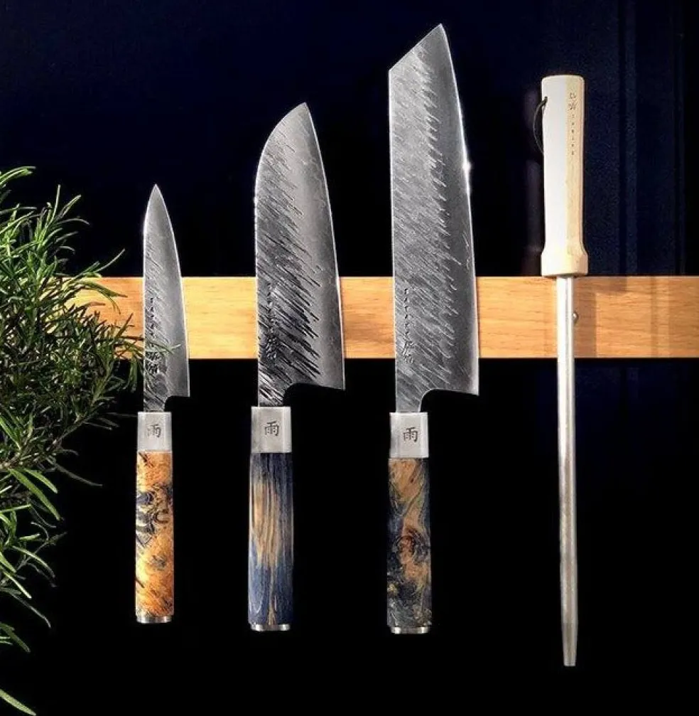 Ame - Japanse Santoku Rain Pattern 18 cm
