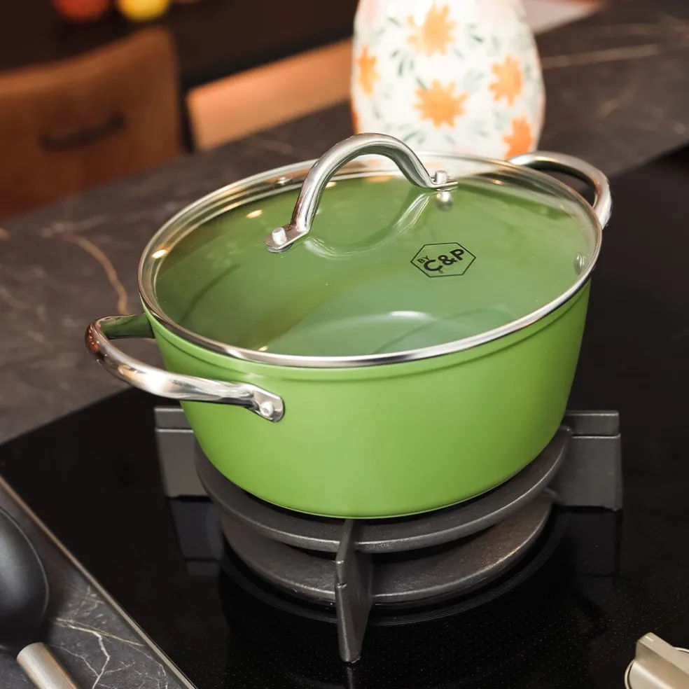 Cook & Pan - Go Green Kookpan 22 cm met glazen deksel
