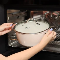 Cook & Pan - Go Ivory Kookpan 20 cm met glazen deksel