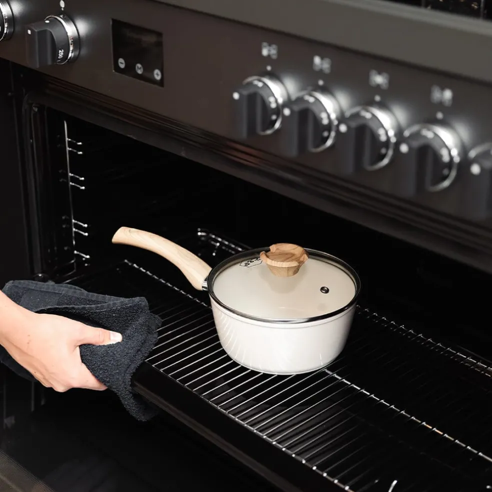 Cook & Pan - Go Ivory Steelpan 18 cm met glazen deksel