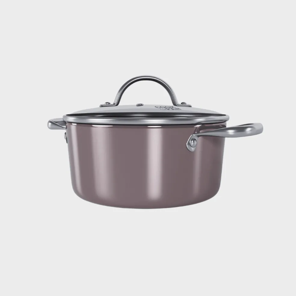 Cook & Pan - Honey Taupe of Mind Kookpot 20 cm met glazen deksel