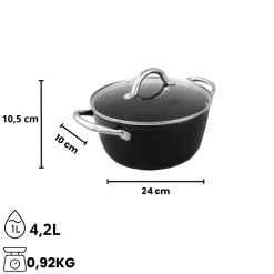 Cook & Pan - Signature Kookpan 24 cm met glazen deksel