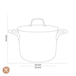 Demeyere - Atlantis 7 Hoge kookpan met deksel 24 cm