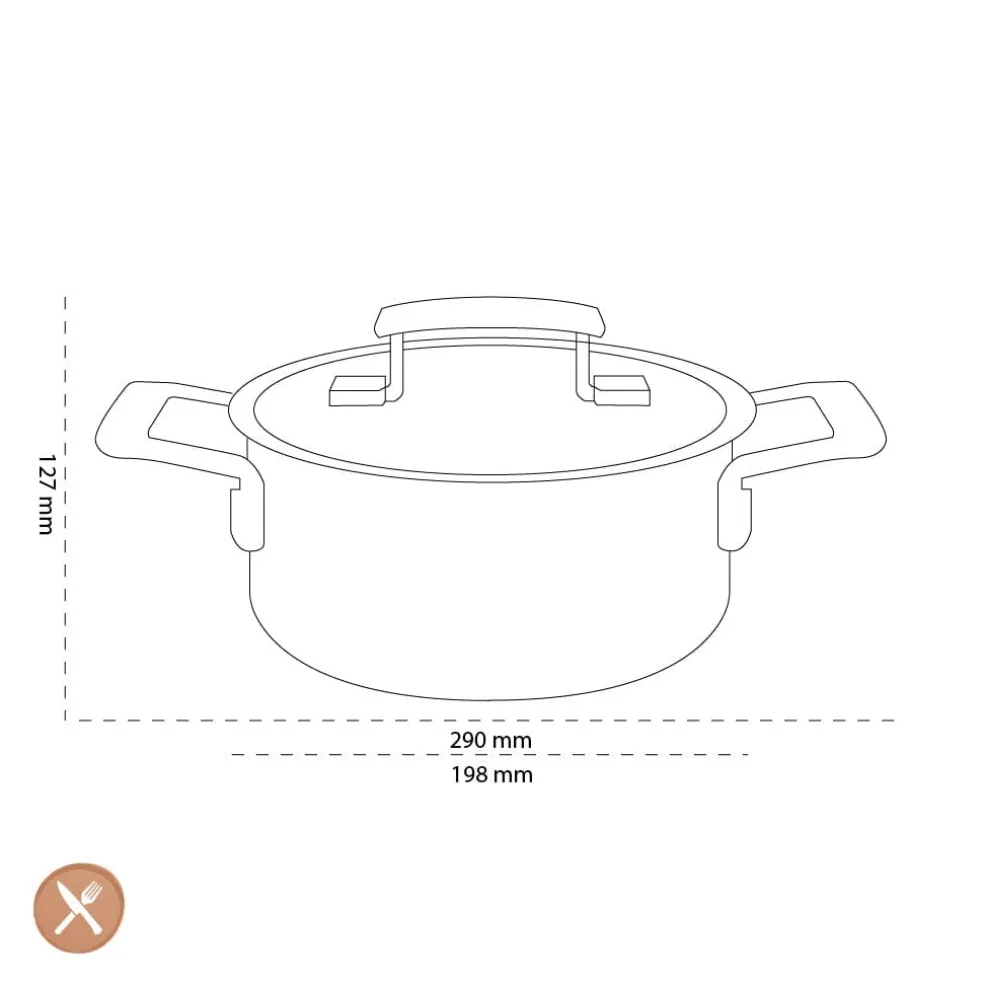 Demeyere - Industry 5 Kookpan met deksel 18 cm