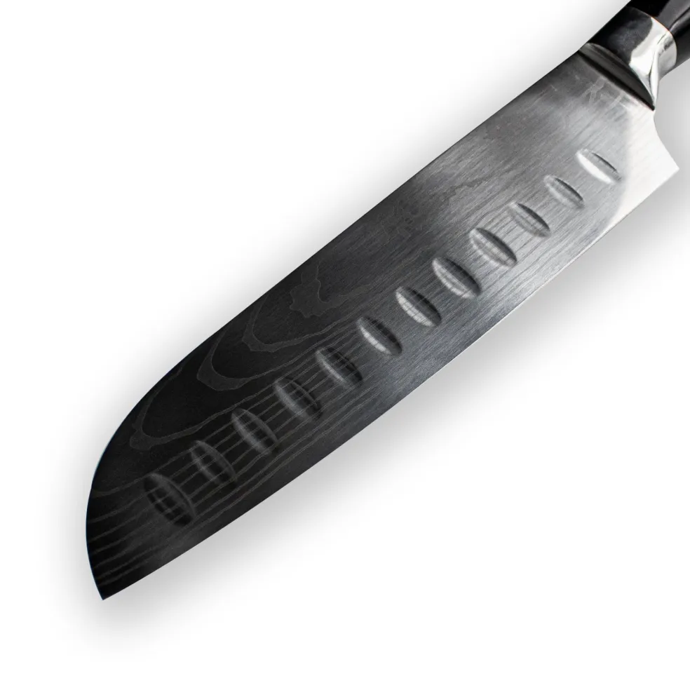 Epoxy Onyx Damascus Print 9-Delige Messenset + Messenblok