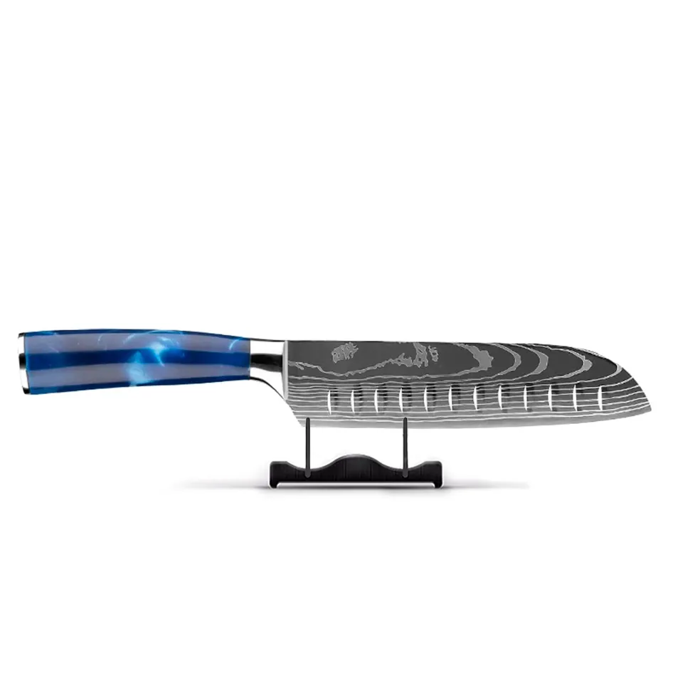 Epoxy Sapphire Damascus Print - Combideal XXL
