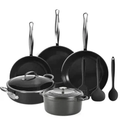 GreenPan - Barcelona Pro All You Need 9-delige Pannenset 20/24/24/28/22 cm - 2 koekenpannen + stoofpan met deksel + wokpan + braadpan + 3-delige spatelset