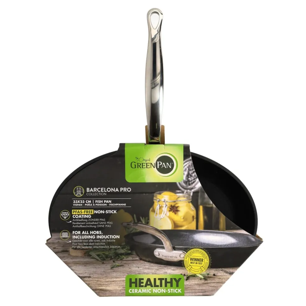 GreenPan - Barcelona Pro Vispan met keramische antiaanbaklaag 33 x 23 cm