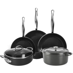 GreenPan - Barcelona Pro XL 6-delige Pannenset 20/28/30/28/28 cm - 2 koekenpannen + stoofpan met deksel + wokpan + braadpan