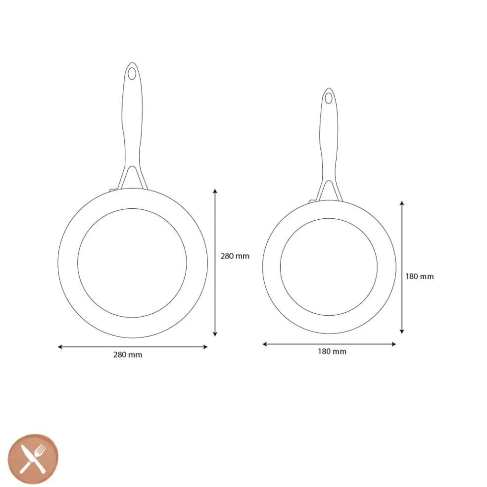 GreenPan - Geneva 2-delige Koekenpannenset 18/28 cm