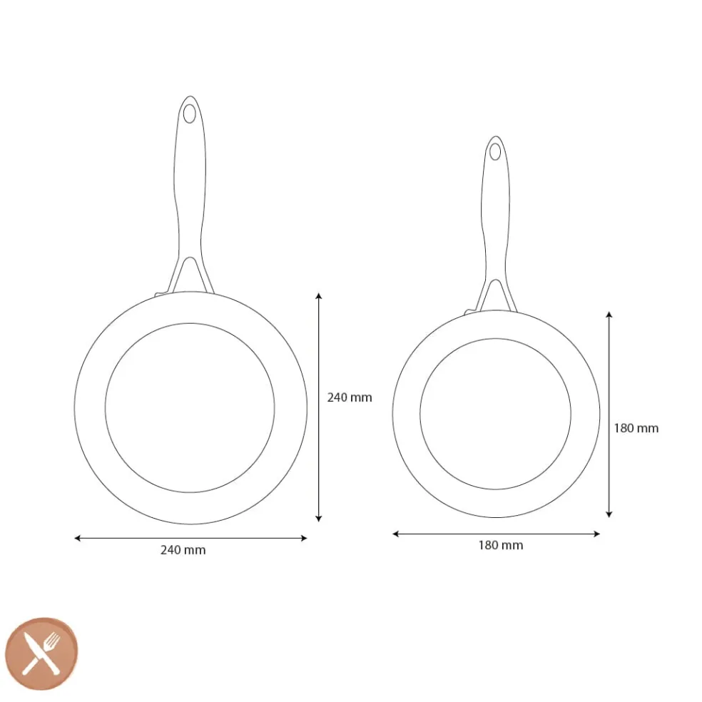 GreenPan - Geneva 2-delige Koekenpannenset 18/24 cm
