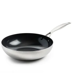 GreenPan - Geneva 4-delige Pannenset 24/24/28 cm - koekenpan + stoofpan met deksel + wokpan