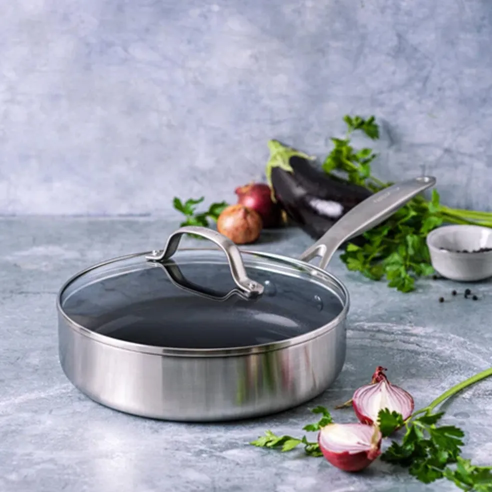 GreenPan - Geneva Stoofpan met keramische antiaanbaklaag met deksel 24cm