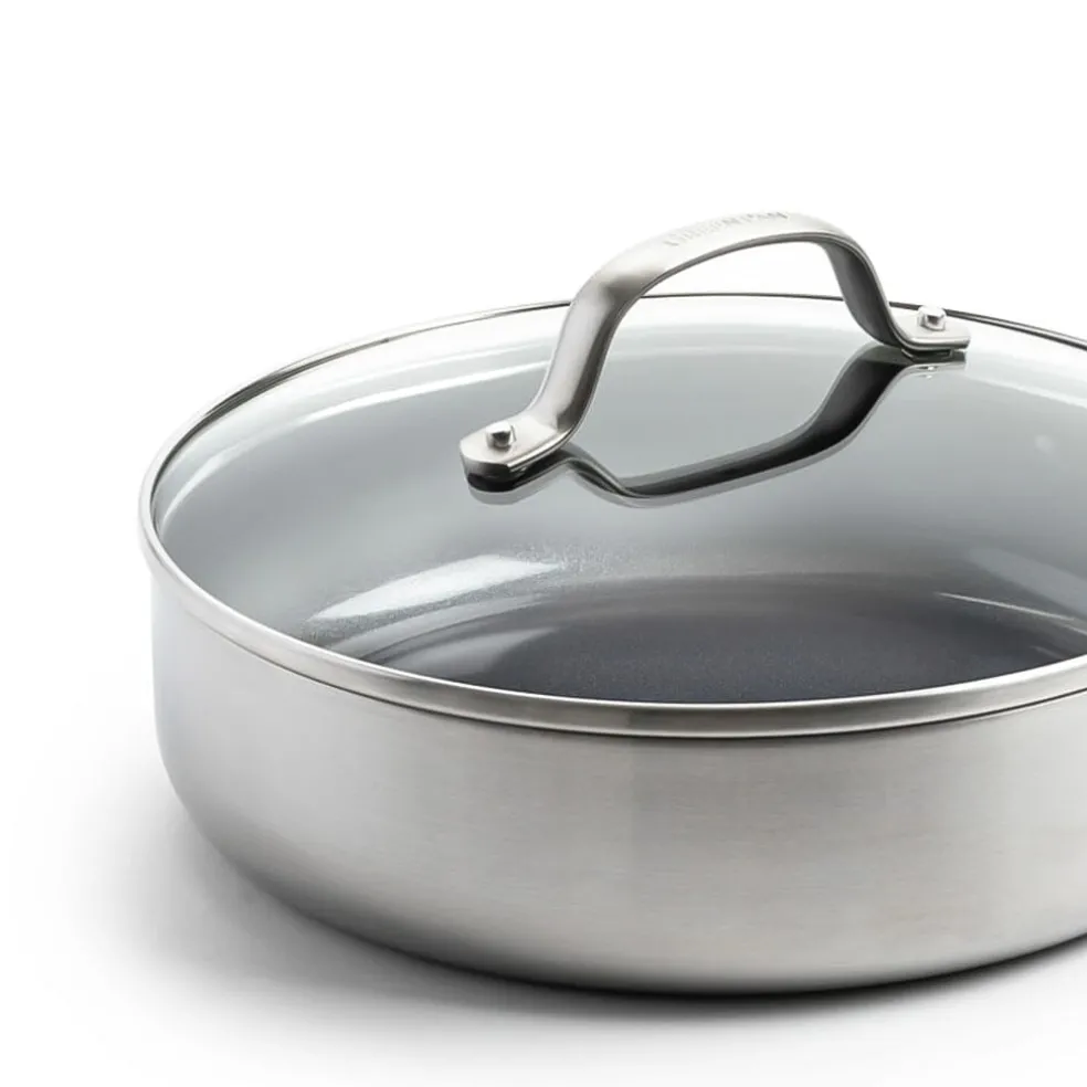GreenPan - Geneva Stoofpan met keramische antiaanbaklaag met deksel 24cm