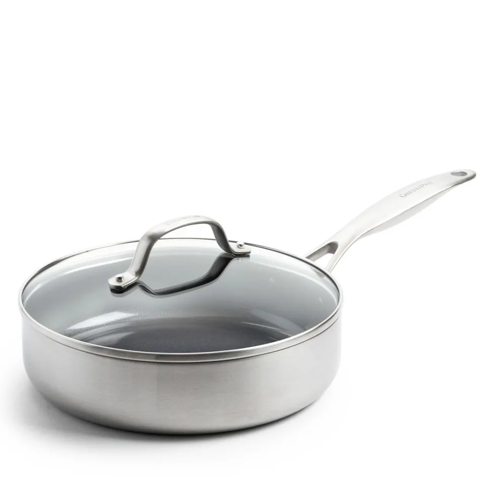GreenPan - Geneva Stoofpan met keramische antiaanbaklaag met deksel 24cm