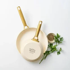 GreenPan - Padova Cream/Oxford Blue 4-delige Koekenpannenset 20/26 cm