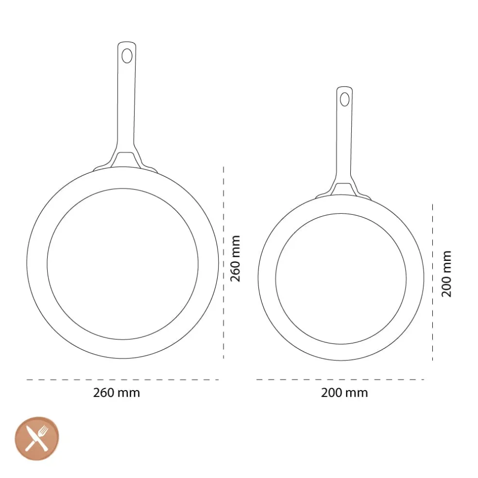 GreenPan - Padova Reserve Black 2-delige pannenset met keramische antiaanbaklaag 20/26 cm