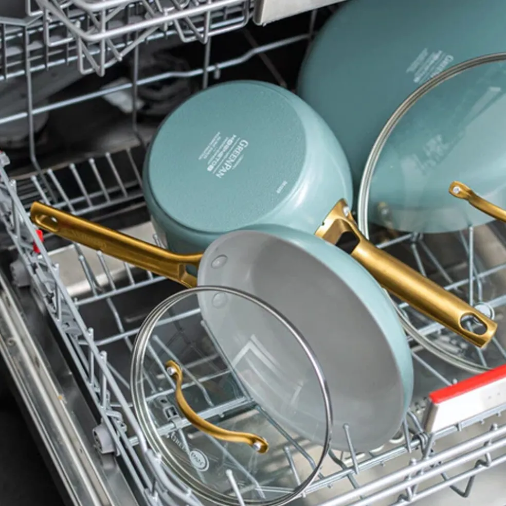 GreenPan - Padova Smokey Blue 2-delige pannenset met keramische antiaanbaklaag 20/28 cm