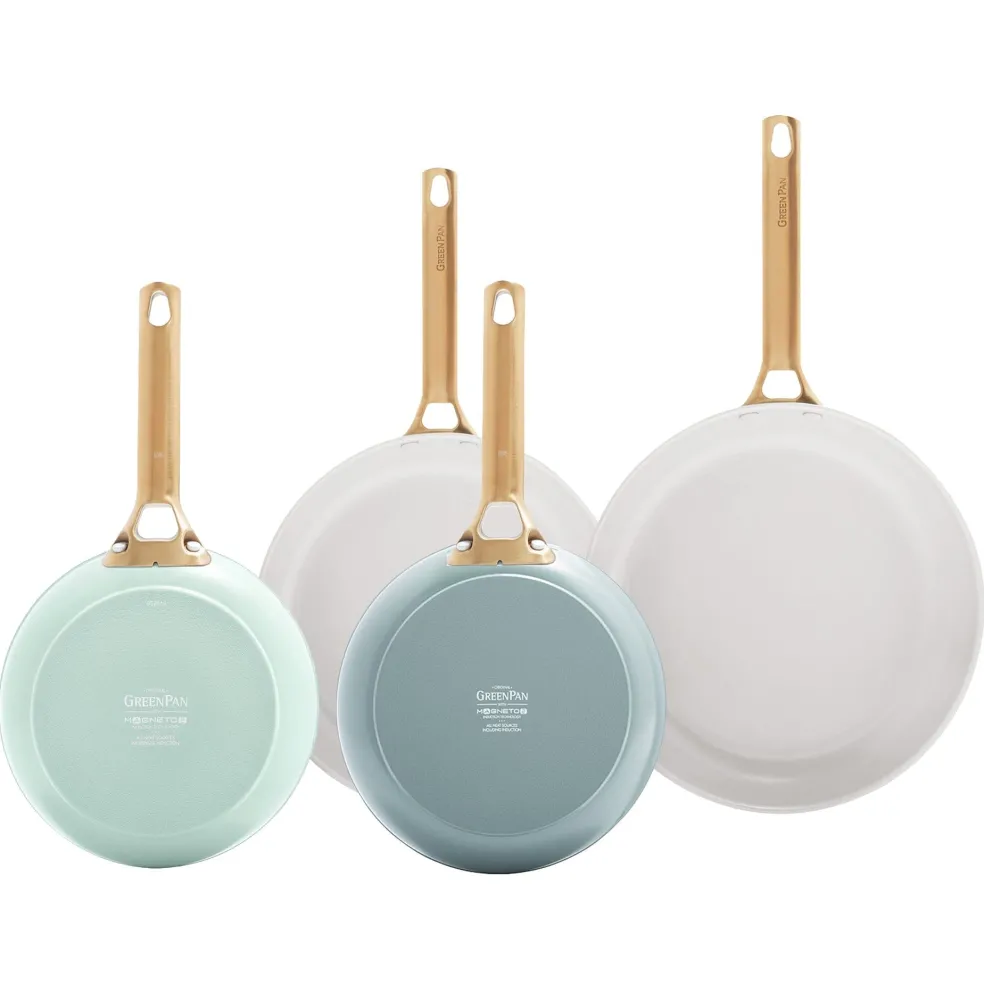 GreenPan - Padova Smokey Blue/Mint Green 4-delige Koekenpannenset 20/26/28 cm
