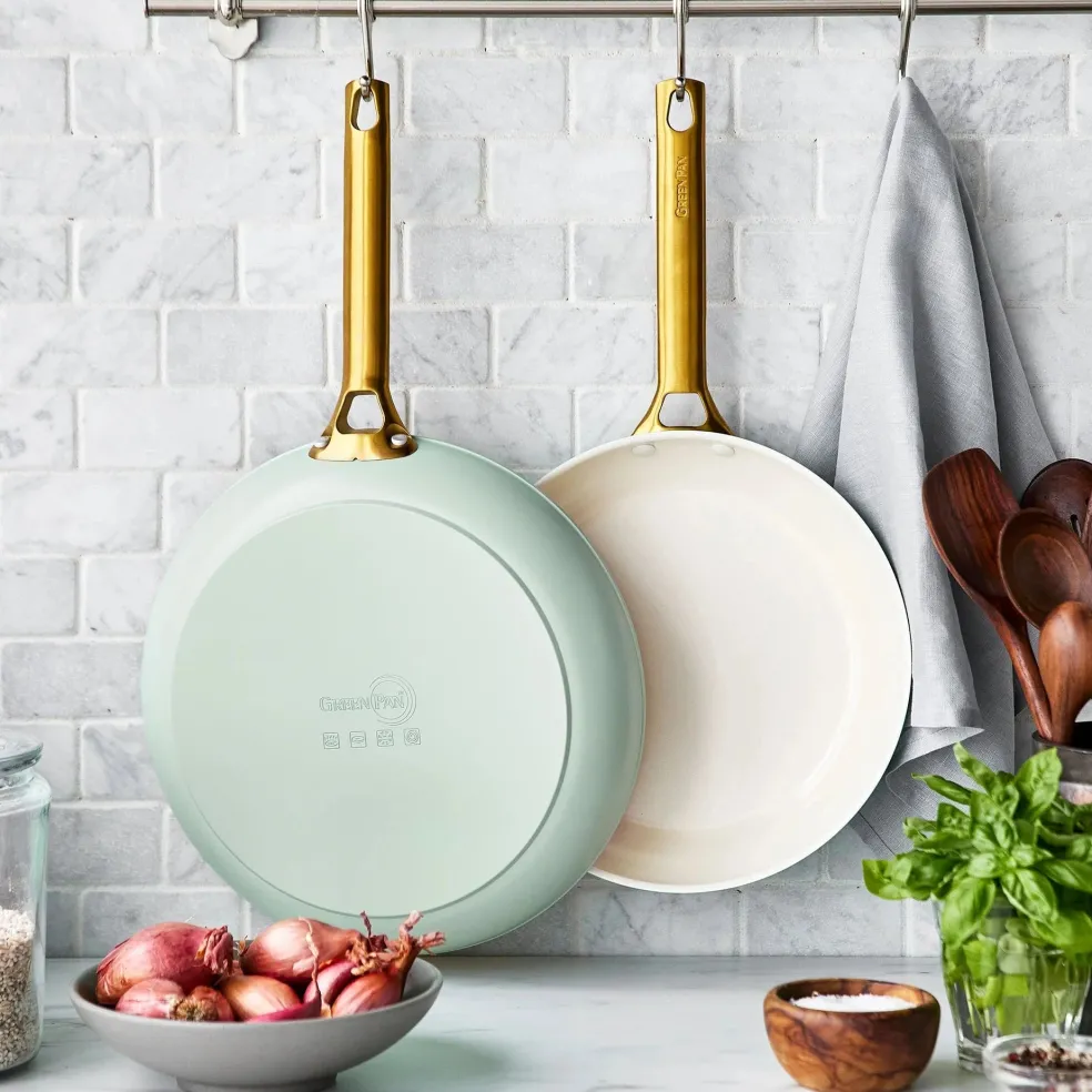 GreenPan - Padova Smokey Blue/Mint Green 4-delige Koekenpannenset 20/26/28 cm