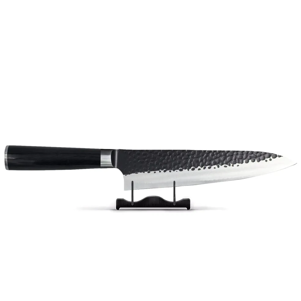 Hammered RVS Black - Koksmes 20 cm