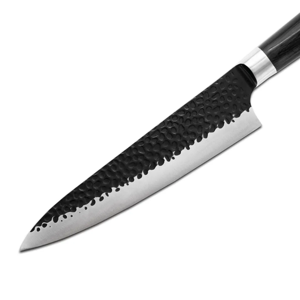 Hammered RVS Black - Koksmes 20 cm