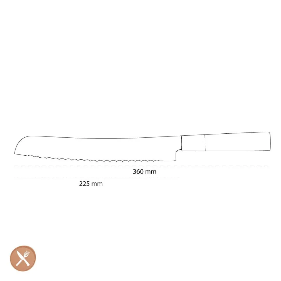 Kai Shun - Magoroku Pakka Broodmes 8,75'' 22,5 cm