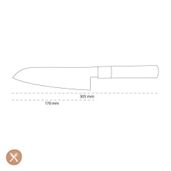 Kai Shun - Magoroku Pakka Santoku mes 17,0 cm