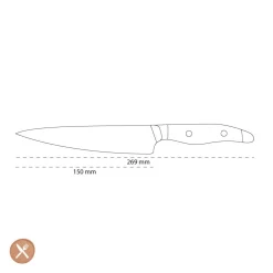Kai Shun - Nagare Black Officemes 15,0 cm