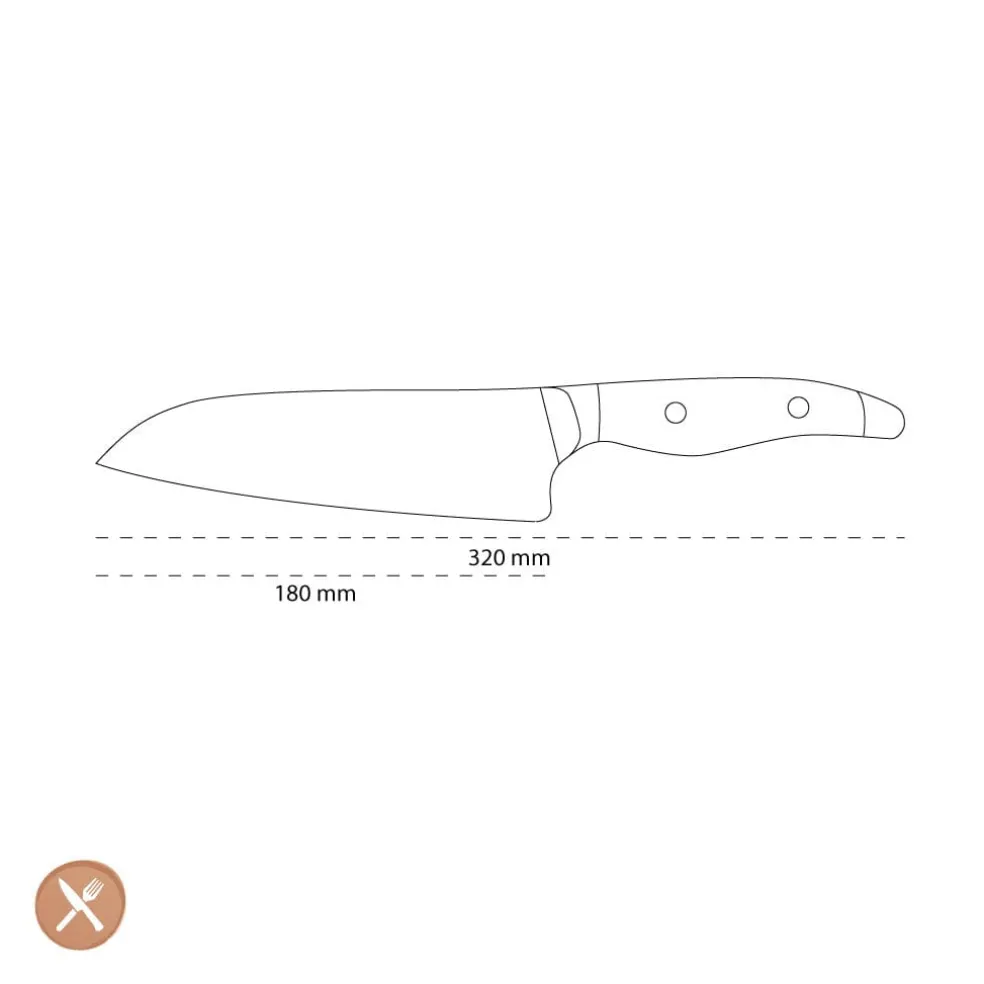 Kai Shun - Nagare Black Santoku mes 18,0 cm
