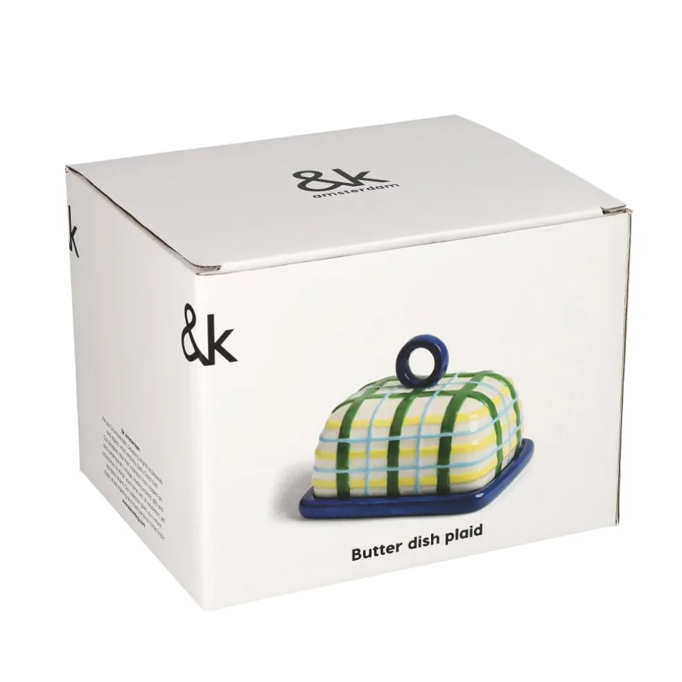 &Klevering - Botervloot ruit blauw