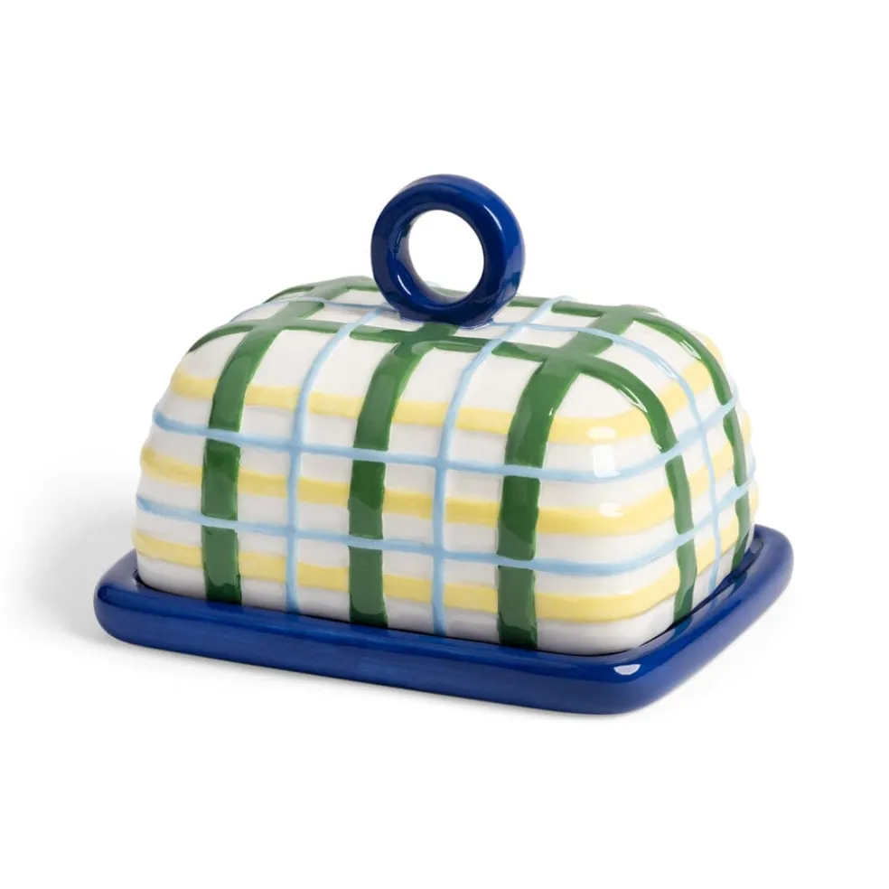 &Klevering - Botervloot ruit blauw