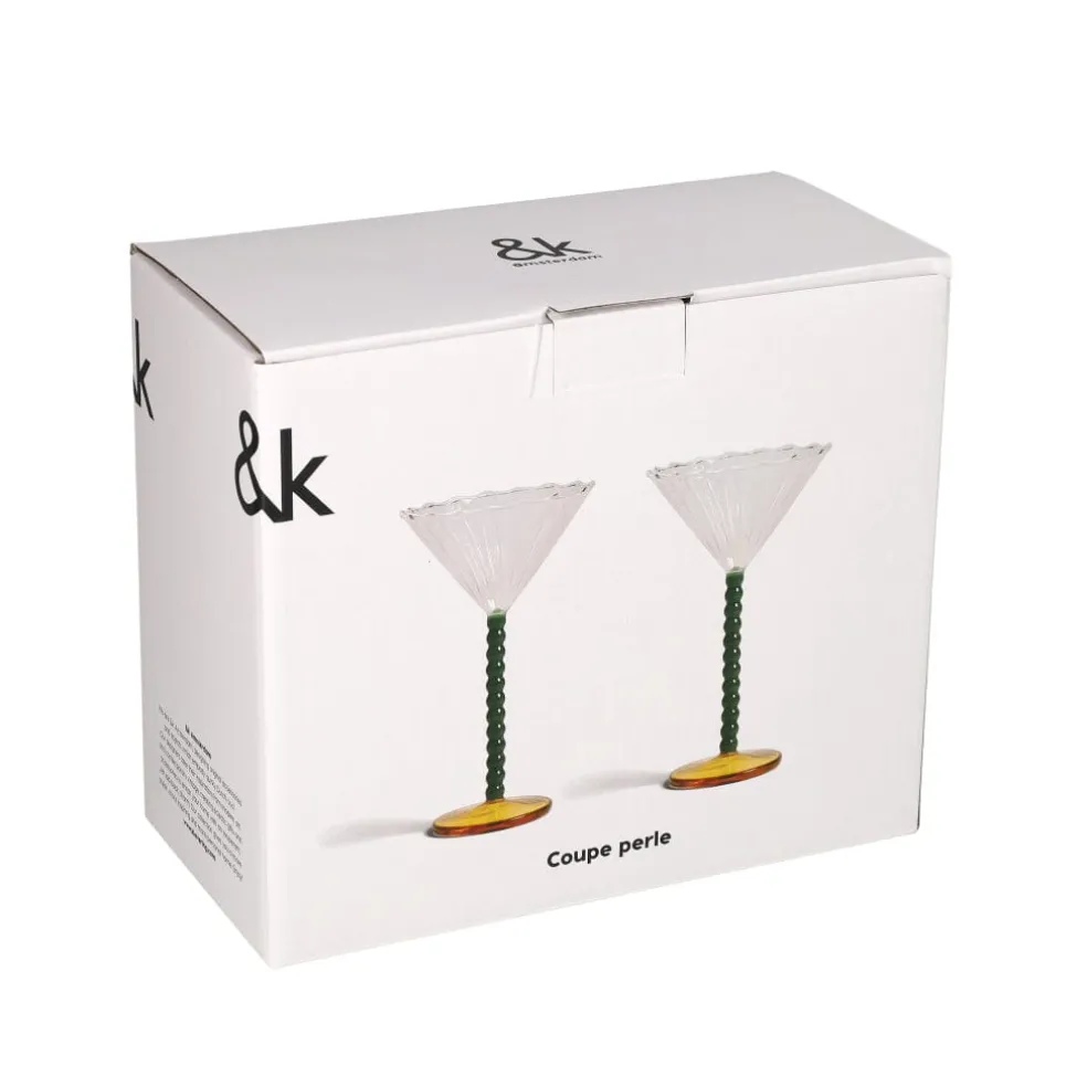 &Klevering - Coupe perle groen set van 2