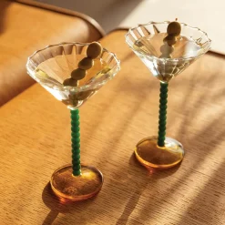 &Klevering - Coupe perle groen set van 2