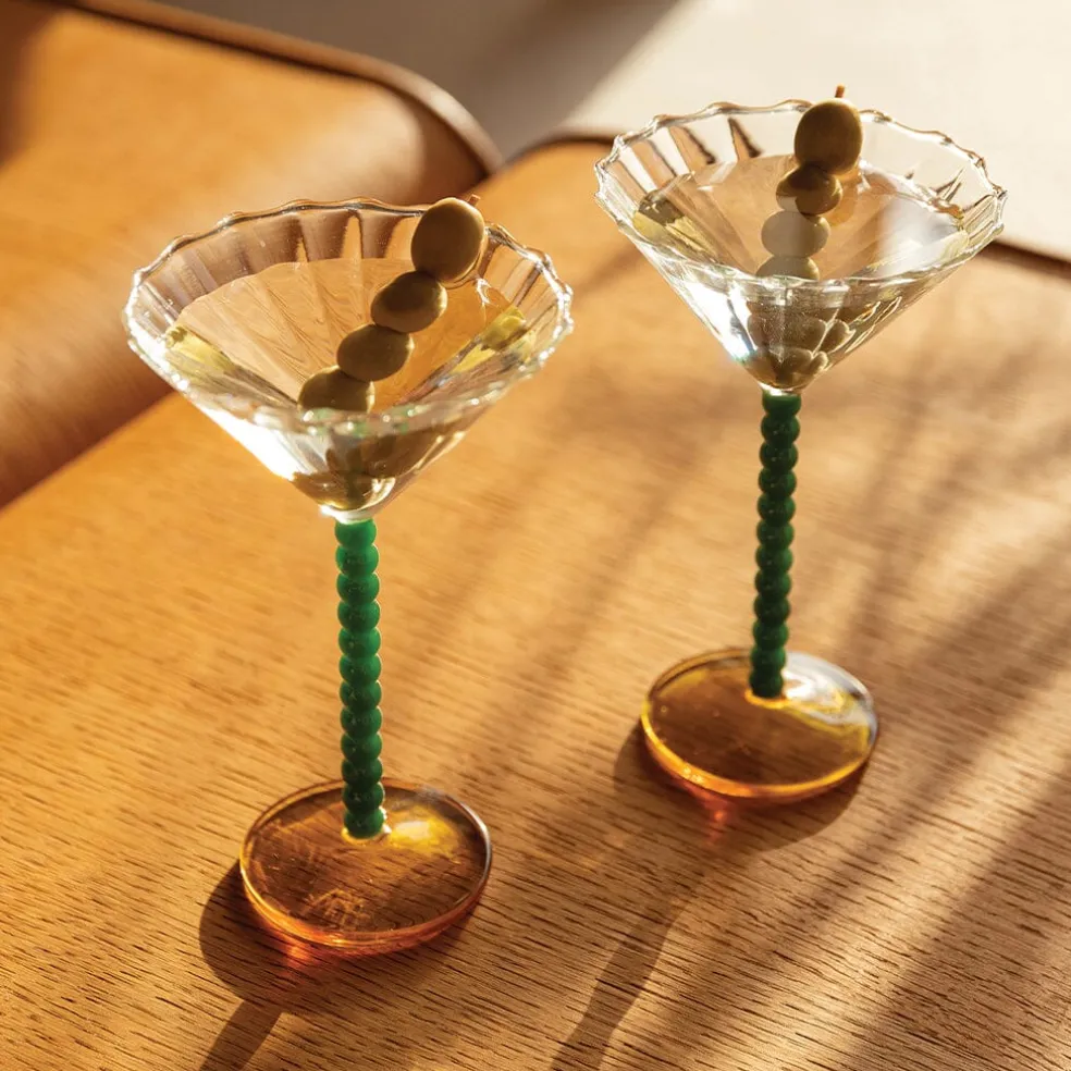 &Klevering - Coupe perle groen set van 2