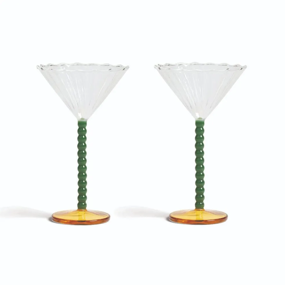&Klevering - Coupe perle groen set van 2