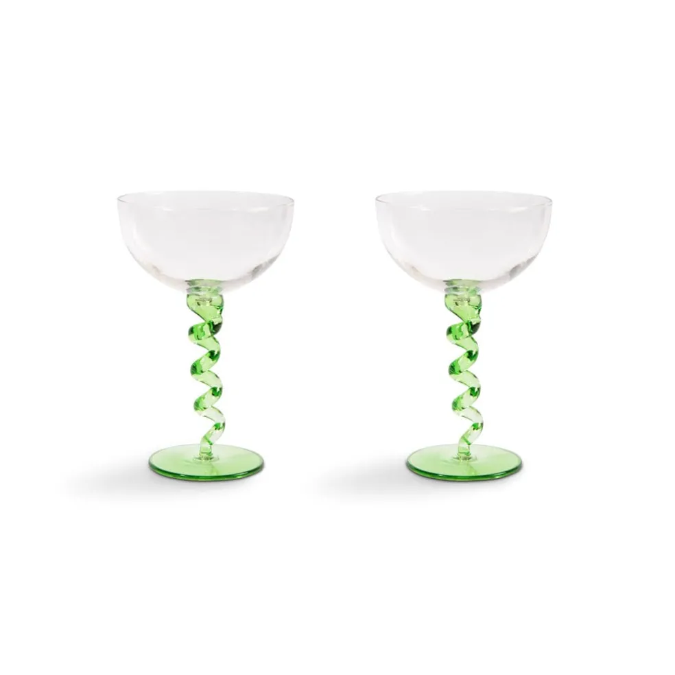 &Klevering - Coupe spiraal groen set van 2