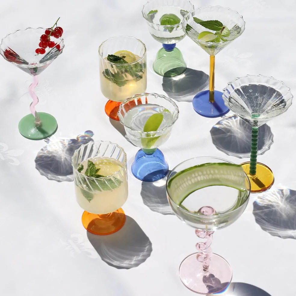 &Klevering - Coupe spiraal roze set van 2