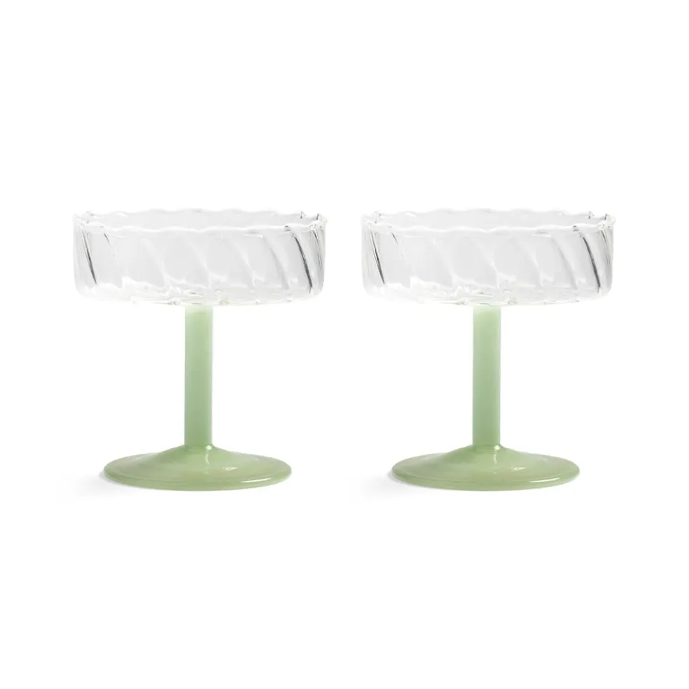 &Klevering - Coupe twirl groen set van 2