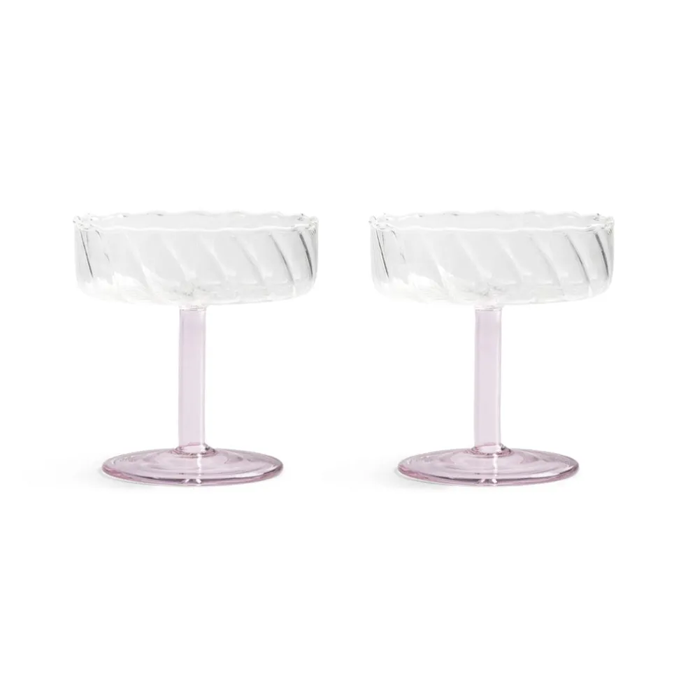 &Klevering - Coupe twirl roze set van 2