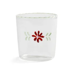 &Klevering - Glas flora rood set van 2