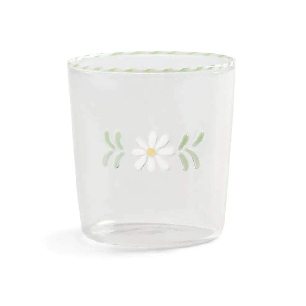 &Klevering - Glas flora wit set van 2