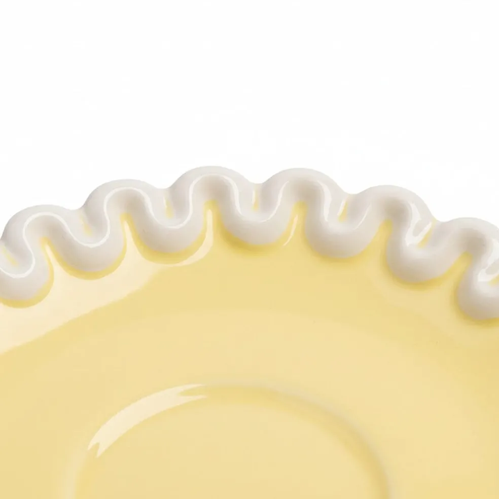 &Klevering - Kop en Schotel Whip - Geel - Set Van 2